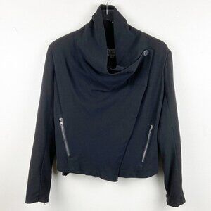 BB DAKOTA | Black Asymmetrical Moto Jacket XS